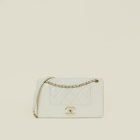 Chanel Off White Vintage Mademoiselle Flap Bag