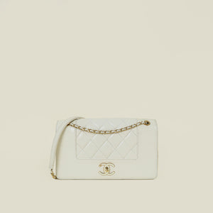 Chanel Off White Vintage Mademoiselle Flap Bag
