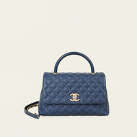 Chanel Blue Coco Handle Large Bag