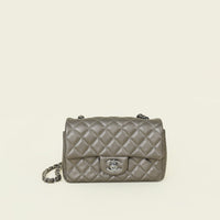 Chanel Grey Bronze Classic Mini Rectangular Flap Bag