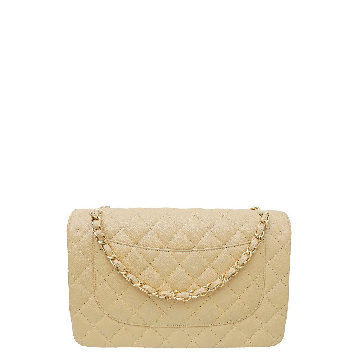 Chanel Beige CC Classic Double Flap Jumbo Bag-Chanel-THE CLOSET