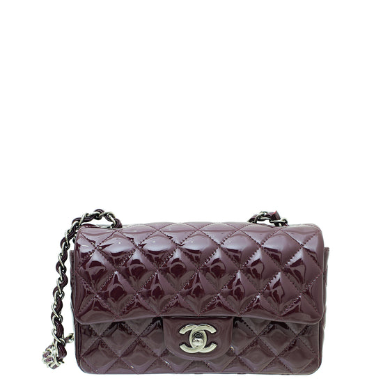 Chanel Violet CC Classic Rectangular Mini Flap Bag