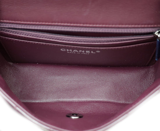 Chanel Violet CC Classic Rectangular Mini Flap Bag