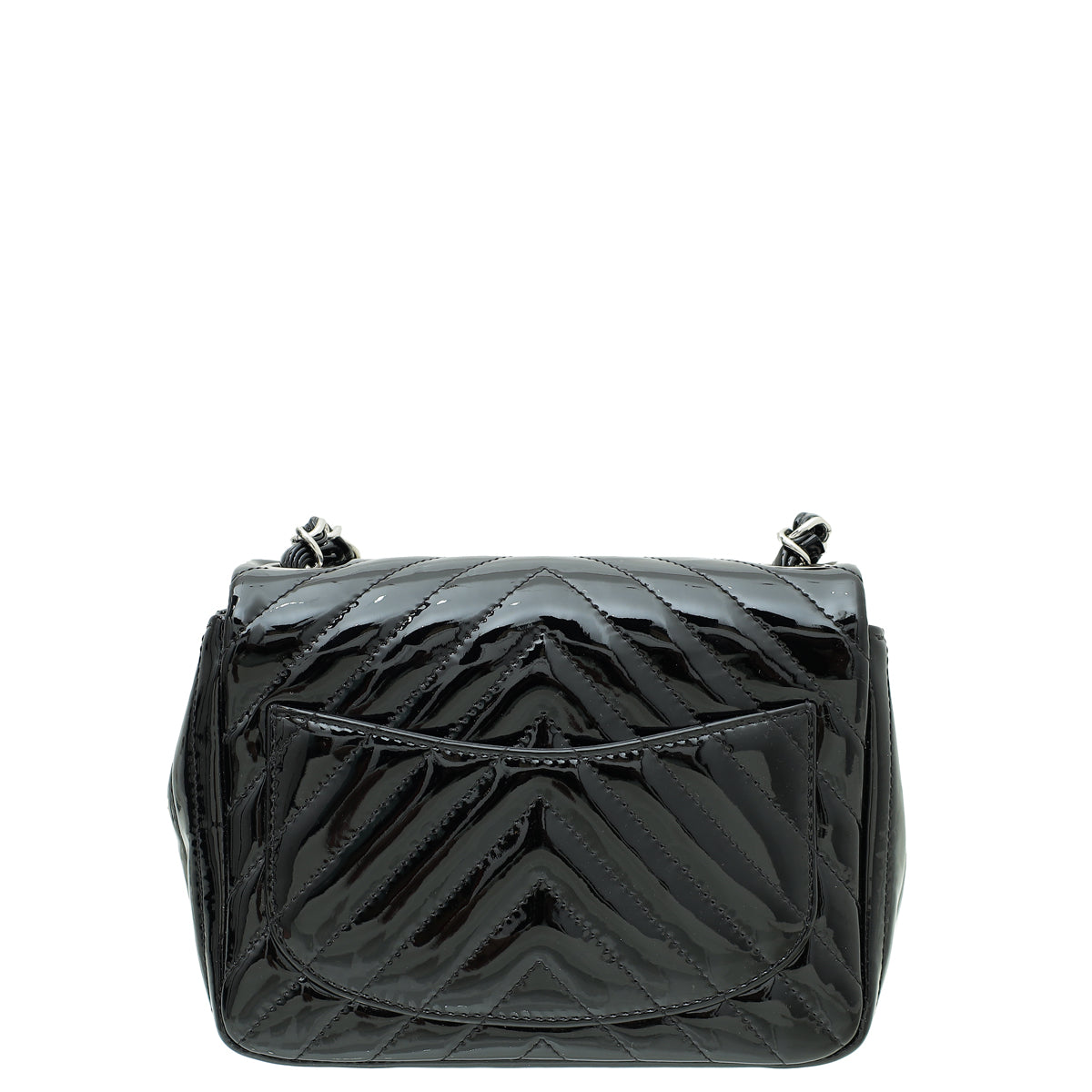 Chanel Black CC Chevron Mini Square Flap Bag-Chanel-THE CLOSET