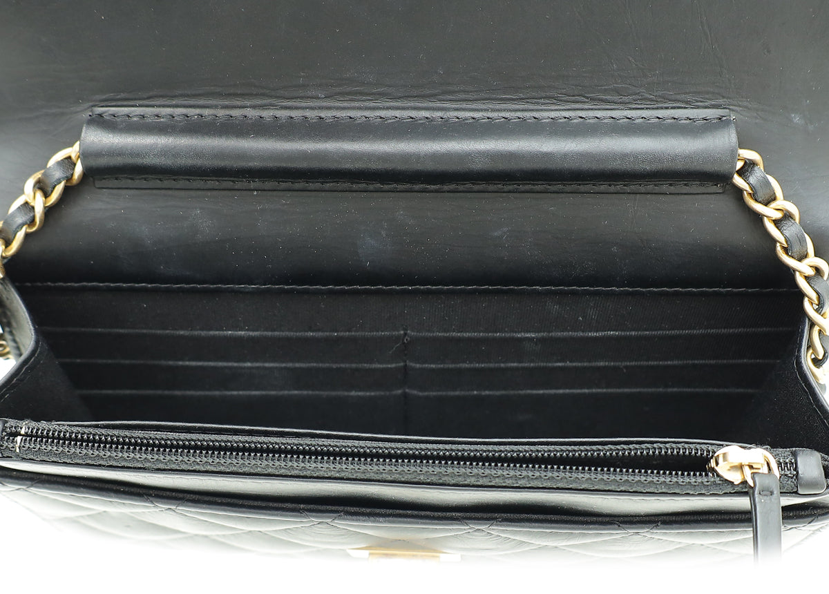 Chanel Black Aged 2.55 Reissue Wallet on Chain