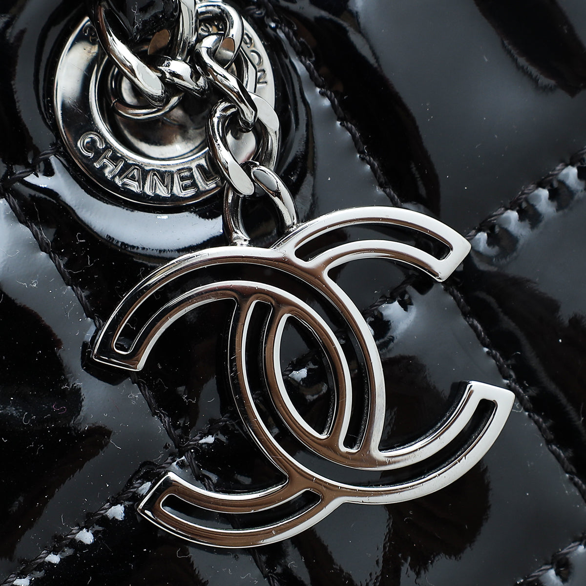 Chanel Black CC Charm Tote Bag
