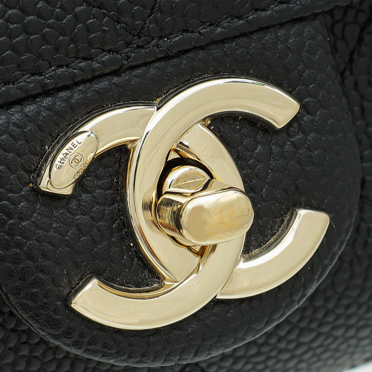 Chanel Black CC Chain Handle Small Flap Bag