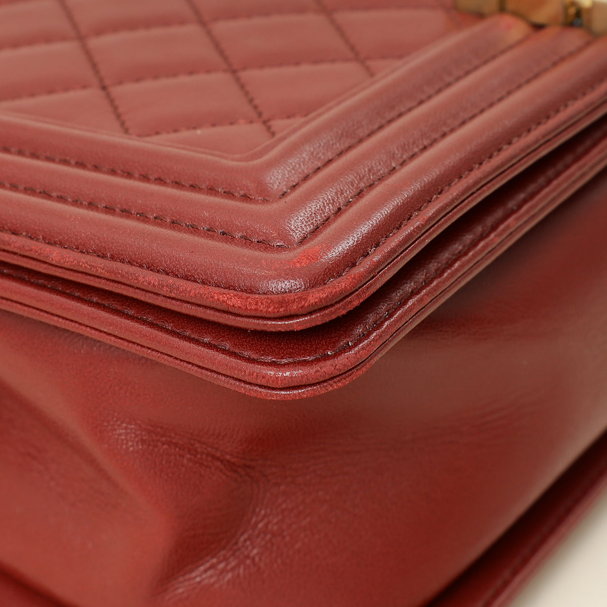 Chanel Burgundy Le Boy Medium Flap Bag-Chanel-THE CLOSET