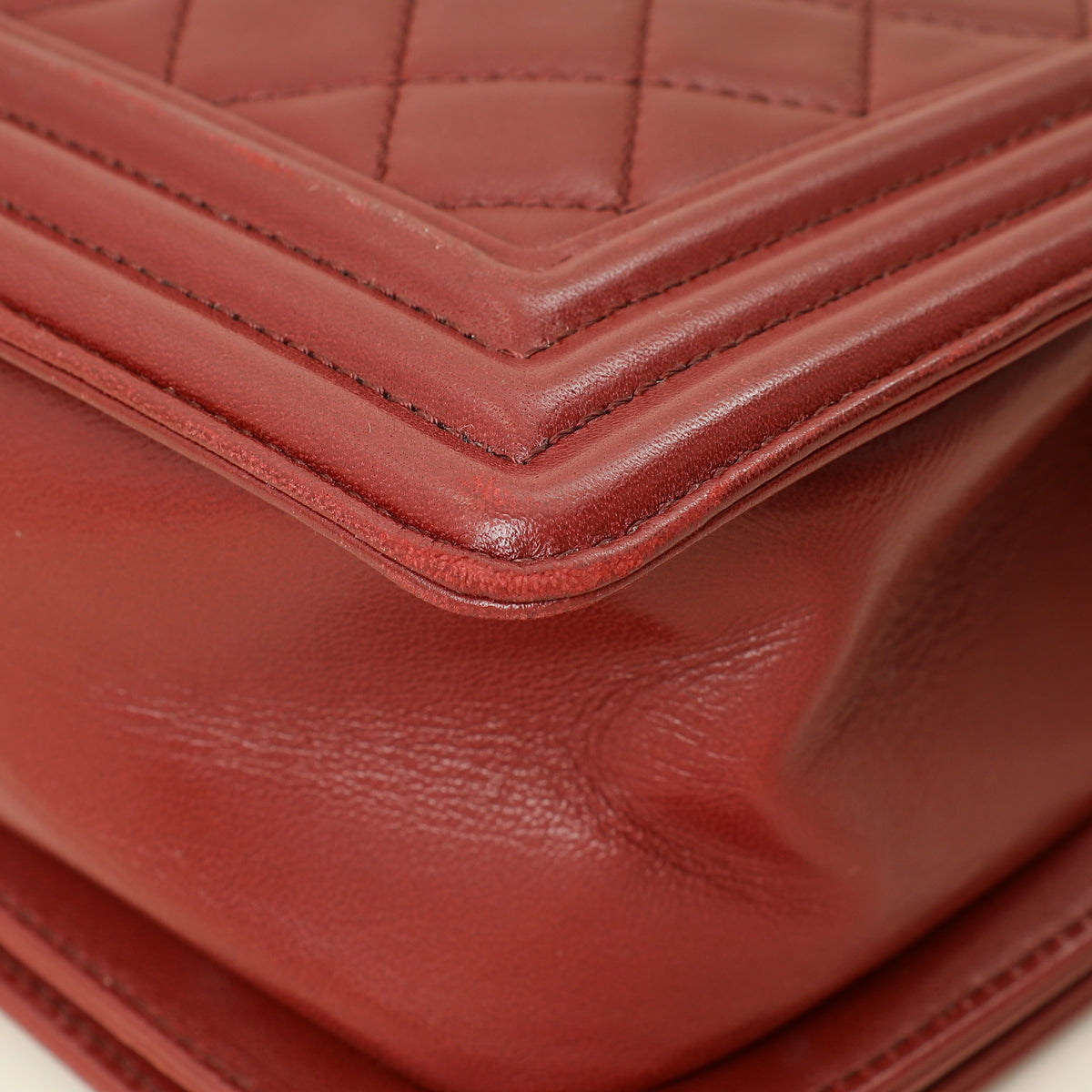 Chanel Burgundy Le Boy Medium Flap Bag-Chanel-THE CLOSET
