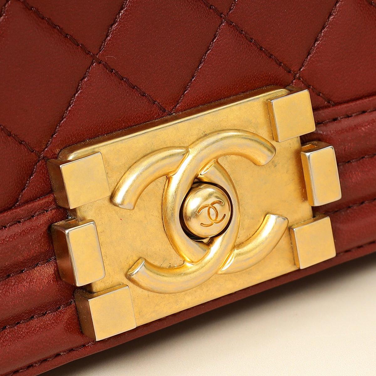 Chanel Burgundy Le Boy Medium Flap Bag-Chanel-THE CLOSET