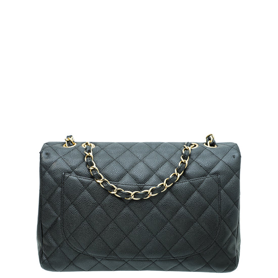 Chanel Black Classic Single Flap Jumbo Bag