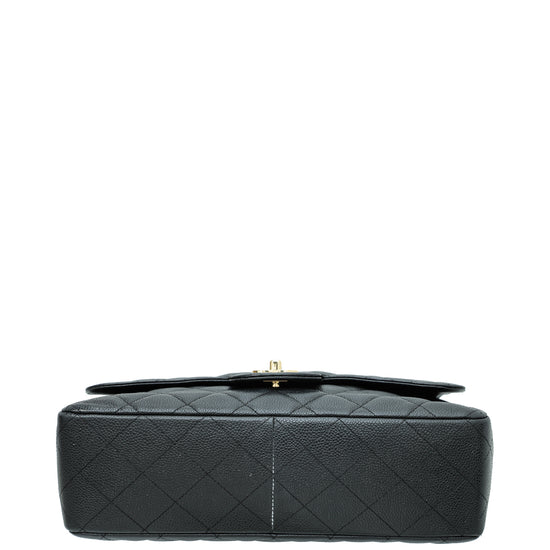 Chanel Black Classic Single Flap Jumbo Bag