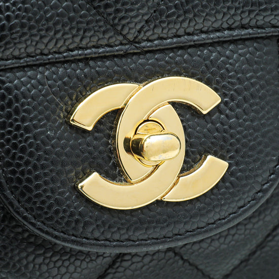 Chanel Black Classic Single Flap Jumbo Bag