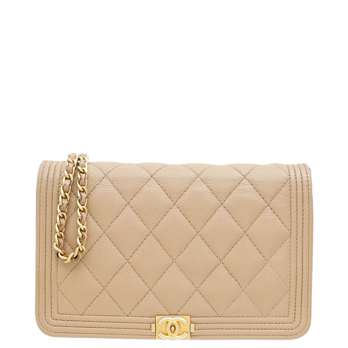 Chanel Beige Clair Boy Wallet on Chain-Chanel-THE CLOSET