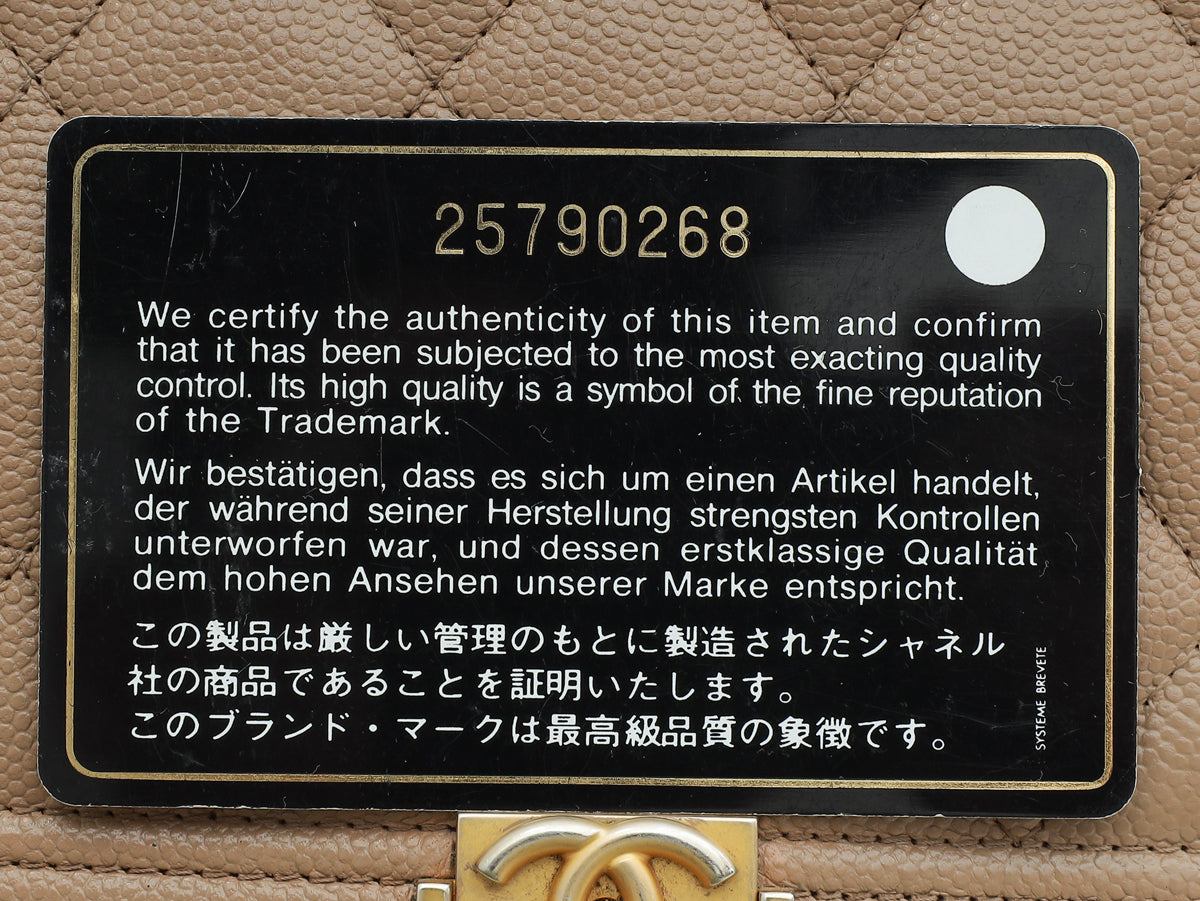 Chanel Beige Clair Boy Wallet on Chain