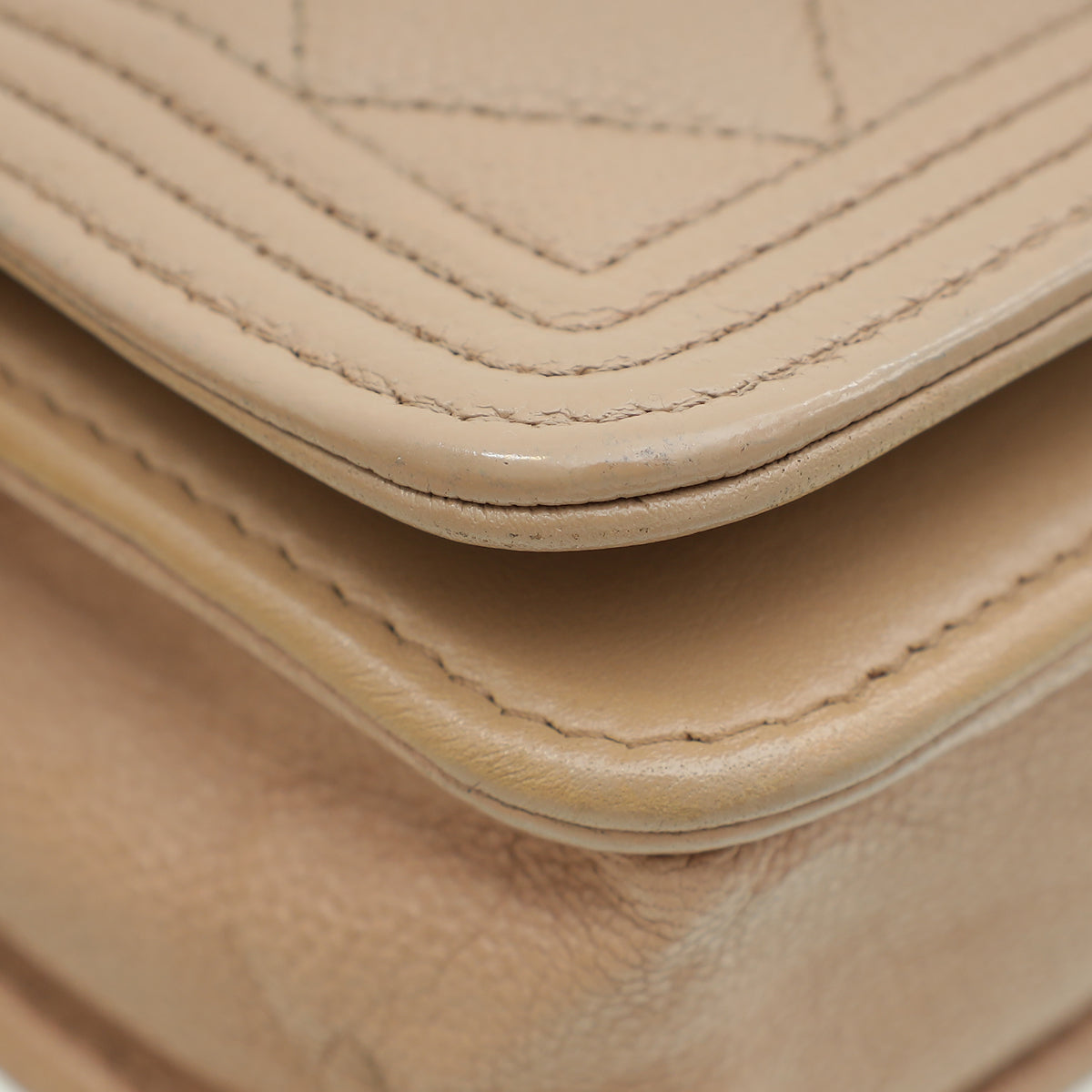 Chanel Beige Clair Boy Wallet on Chain