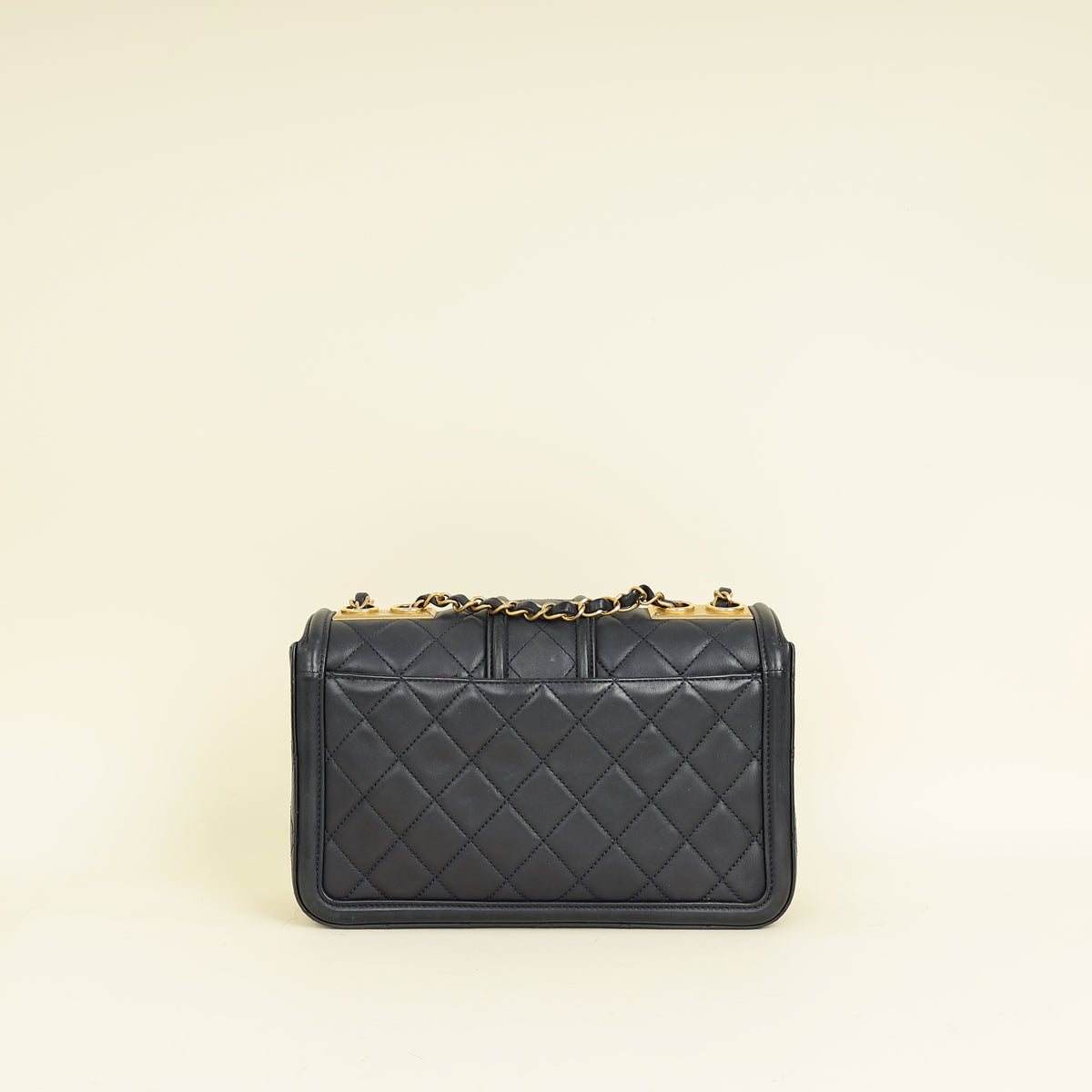 Chanel Indigo Blue Elegant CC Quilted Flap Medium Bag