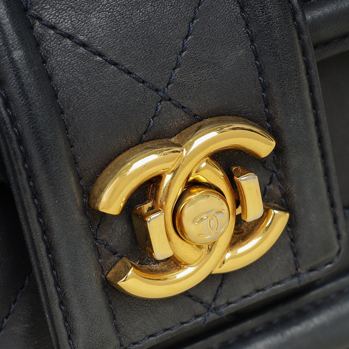 Chanel Indigo Blue Elegant CC Quilted Flap Medium Bag