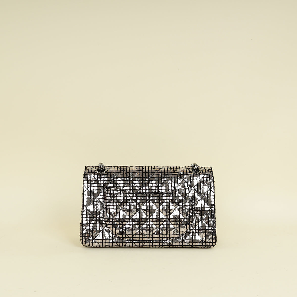 Chanel Metallic Black Mirror 2.55 Reissue Double Flap 225 Bag