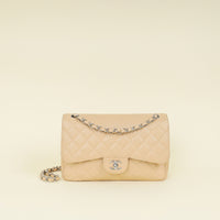 Chanel Beige CC Classic Double Flap Jumbo Bag