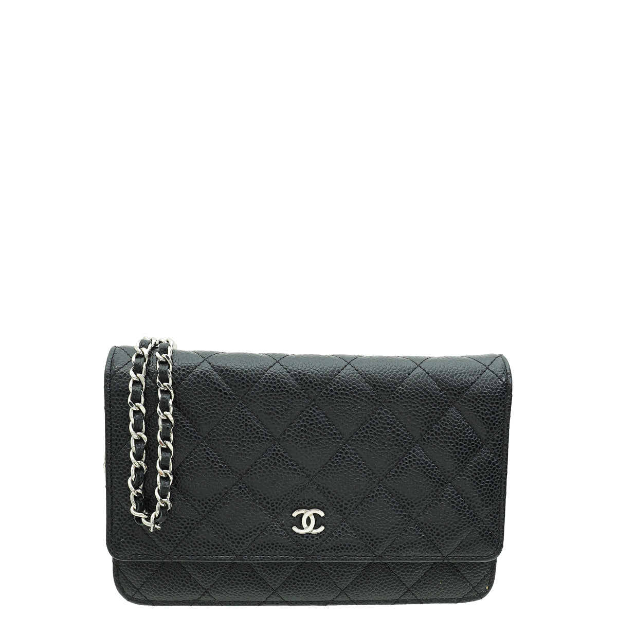 Chanel Black CC Classic Wallet On Chain