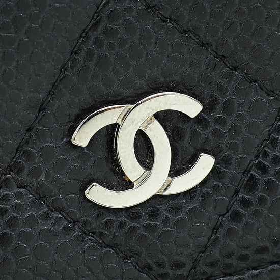 Chanel Black CC Classic Wallet On Chain