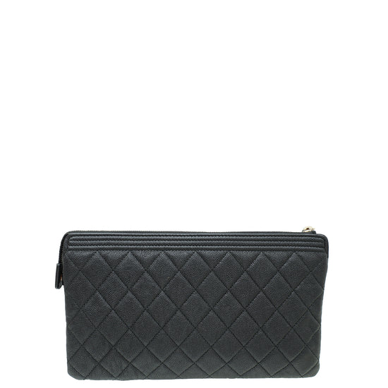 Chanel Black Le Boy Medium Pouch