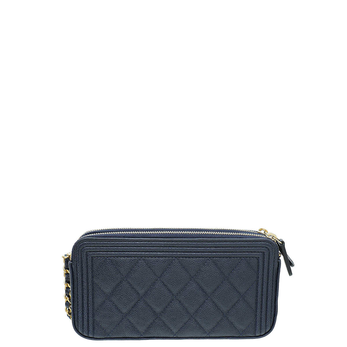 Chanel Navy Blue Le Boy Double Zip Crossbody Bag-Chanel-THE CLOSET