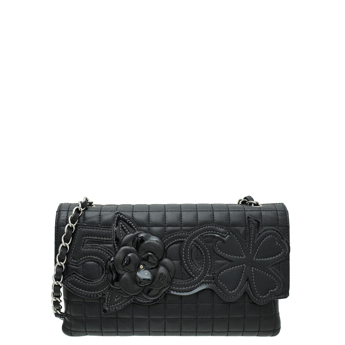 Chanel Black CC Camellia No. 5 Flap Shoulder Bag-Chanel-THE CLOSET