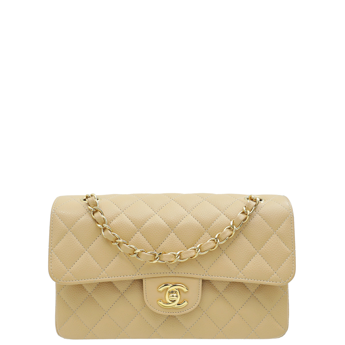 Chanel Beige Classic Double Flap Small Bag-Chanel-THE CLOSET
