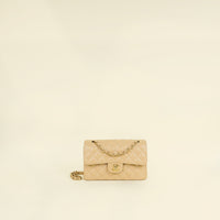 Chanel Beige Classic Double Flap Small Bag