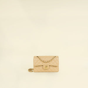 Chanel Beige Classic Double Flap Small Bag