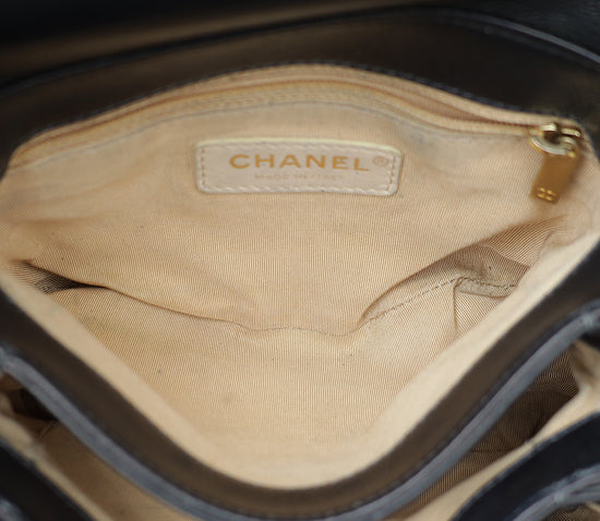 Chanel Black CC Gold Top Handle Flap Bag