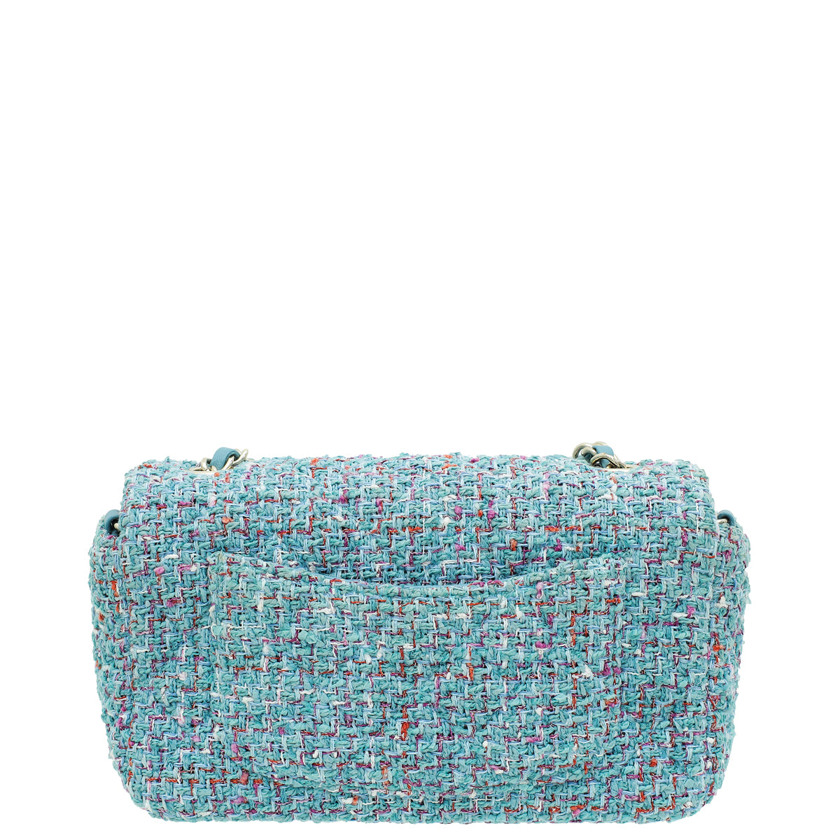 Chanel Blue CC Tweed Mini Rectangular Flap Bag-Chanel-THE CLOSET