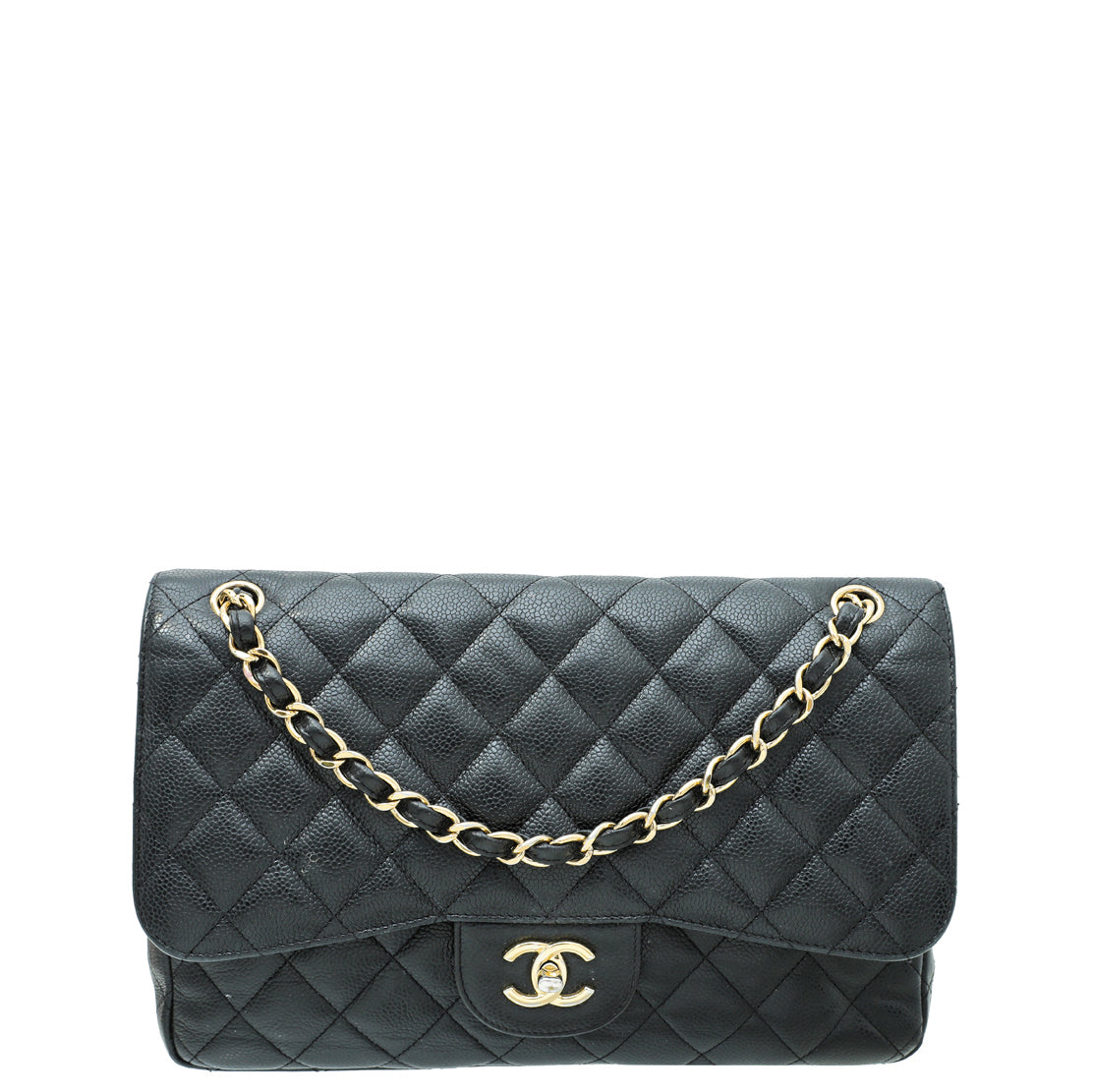 Chanel Black Classic Double Flap Jumbo Bag-Chanel-THE CLOSET