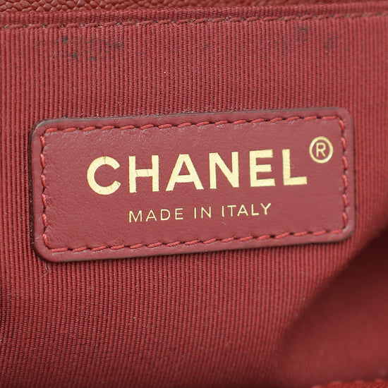 Chanel Burgundy Le Boy Medium Flap Bag