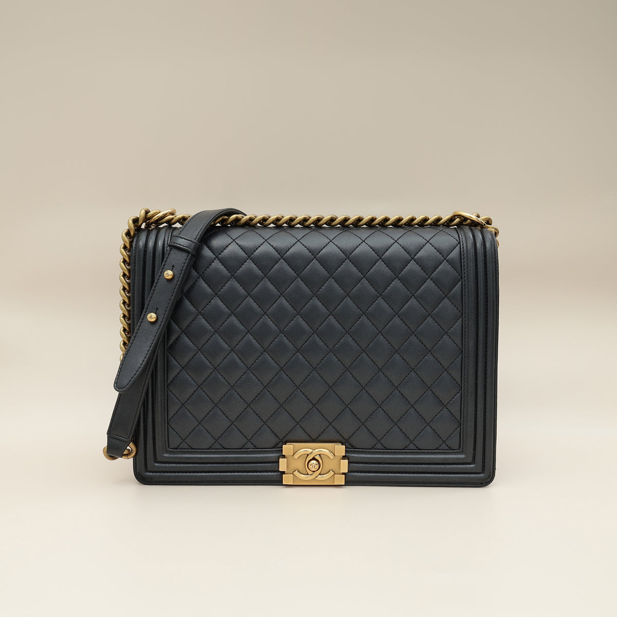 Chanel Black Le Boy Quilted Large Bag-Chanel-THE CLOSET