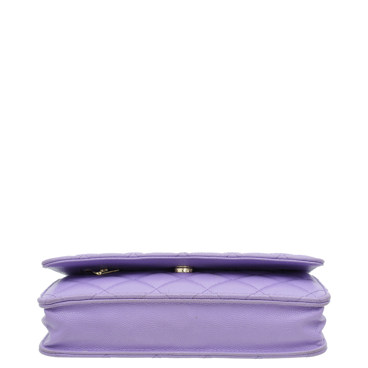 Chanel Purple CC Classic Wallet On Chain