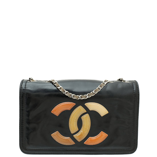 Chanel Black CC Lipstick Flap Bag