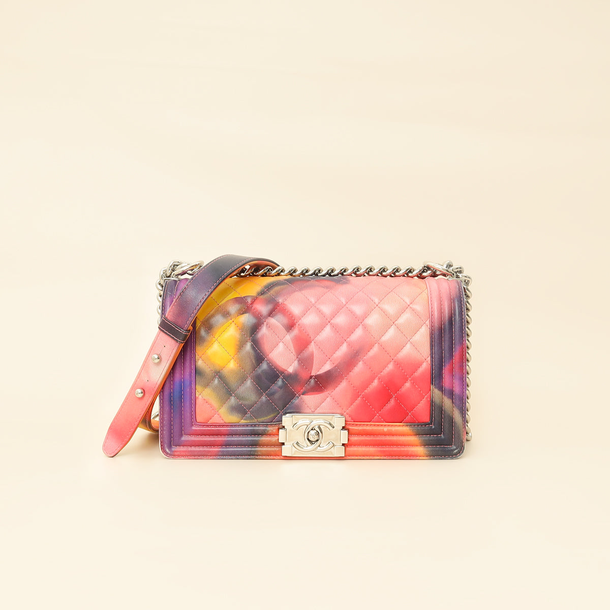 Chanel Multicolor Printed Flower Power Boy Flap Medium Bag-Chanel-THE CLOSET