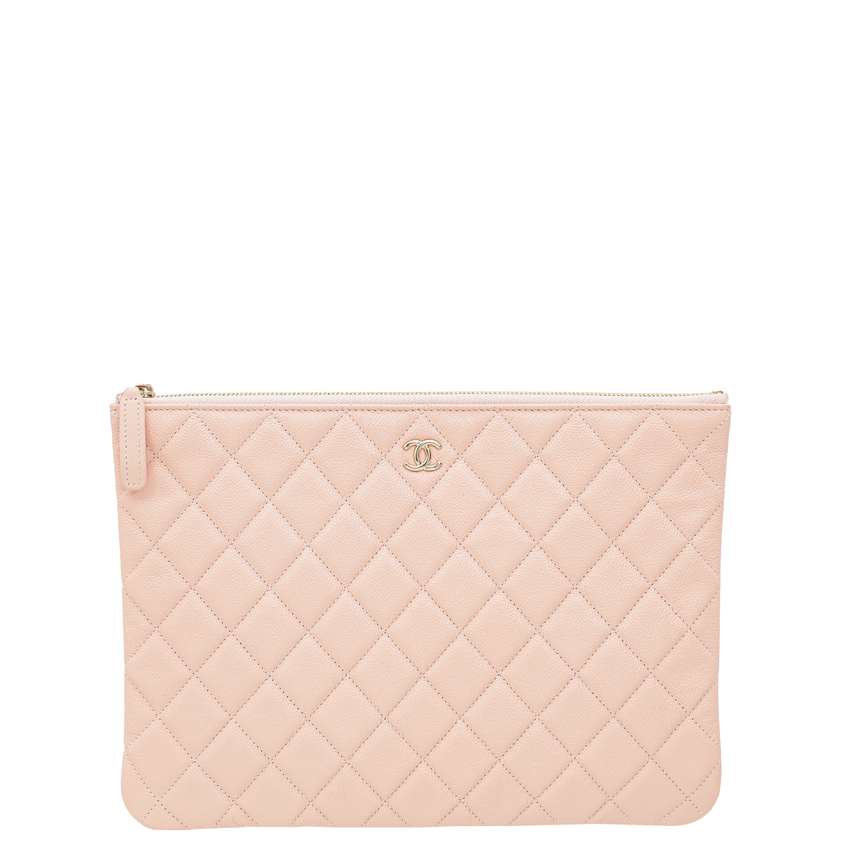 Chanel Pink CC Classic Large Zip Pouch-Chanel-THE CLOSET