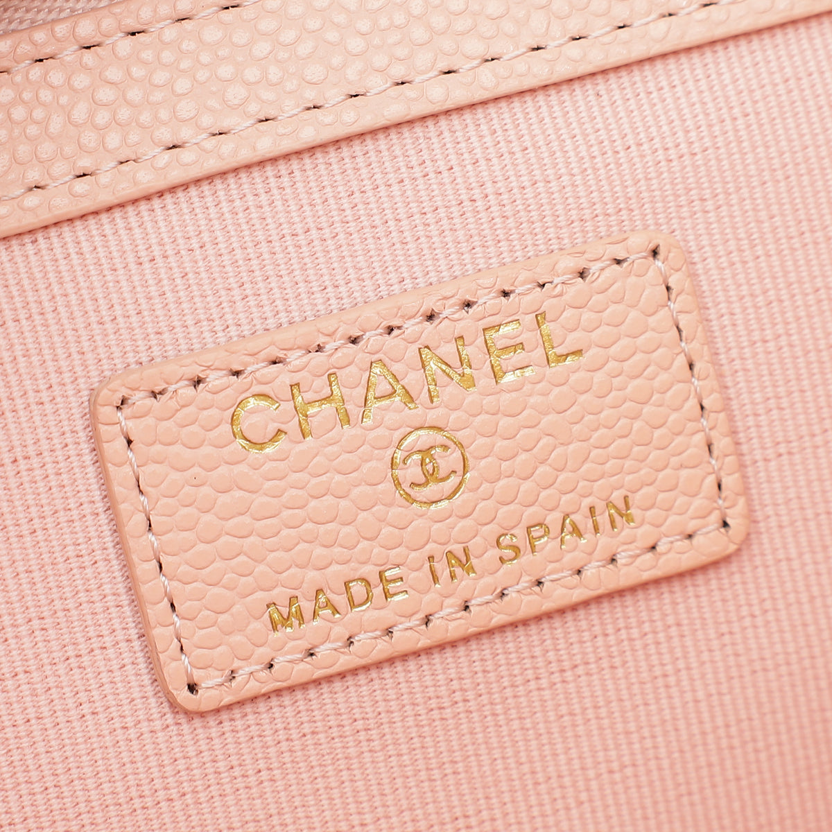 Chanel Pink CC Classic Large Zip Pouch