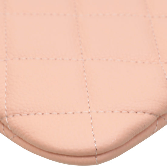 Chanel Pink CC Classic Large Zip Pouch