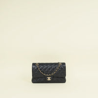 Chanel Black CC Classic Double Flap Medium Bag