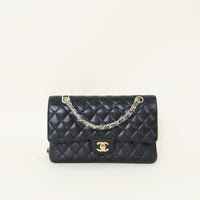 Chanel Black Classic Double Flap Medium Bag
