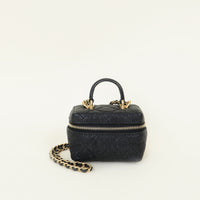 Chanel Black CC Micro Vanity Case with Chain Bag