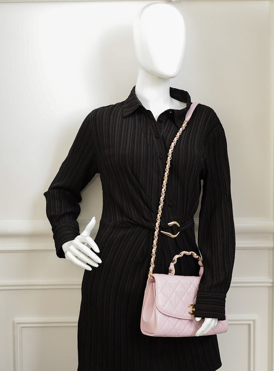 Chanel Lilac CC Wrapped Handle Small Bag-Chanel-THE CLOSET