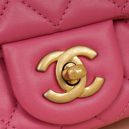 Chanel Pink CC Coco Crush Mini Flap Bag-Chanel-THE CLOSET