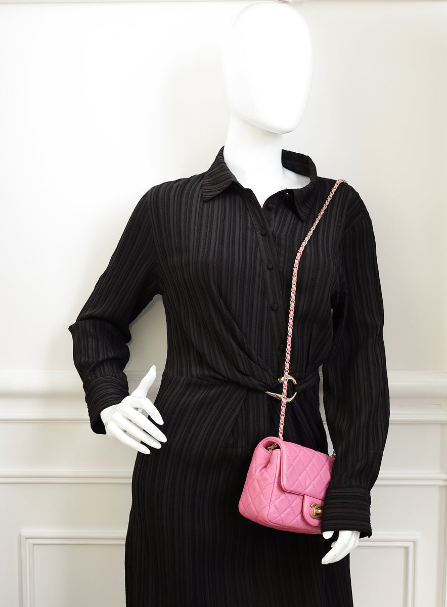 Chanel Pink CC Coco Crush Mini Flap Bag-Chanel-THE CLOSET