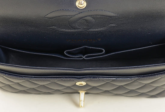 Chanel Indigo Blue CC Classic Double Flap Medium Bag-Chanel-THE CLOSET